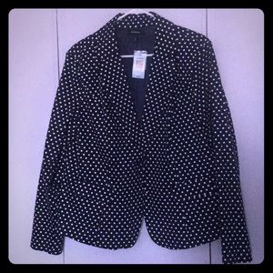 Torrid Navy Polka Dot Blazer